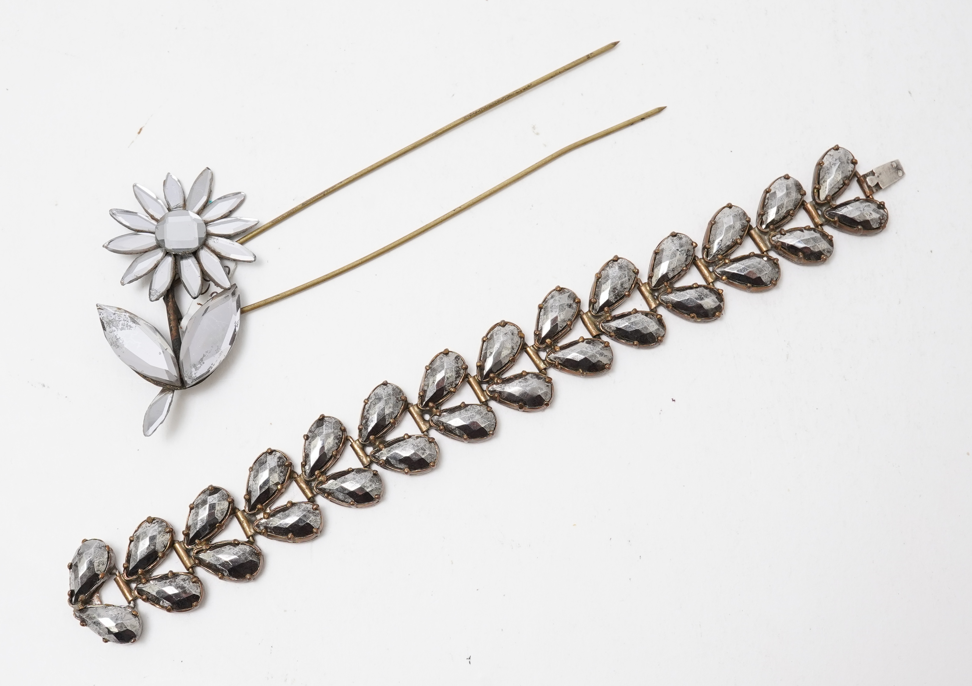 A cut steel tiara and a collection of jewels